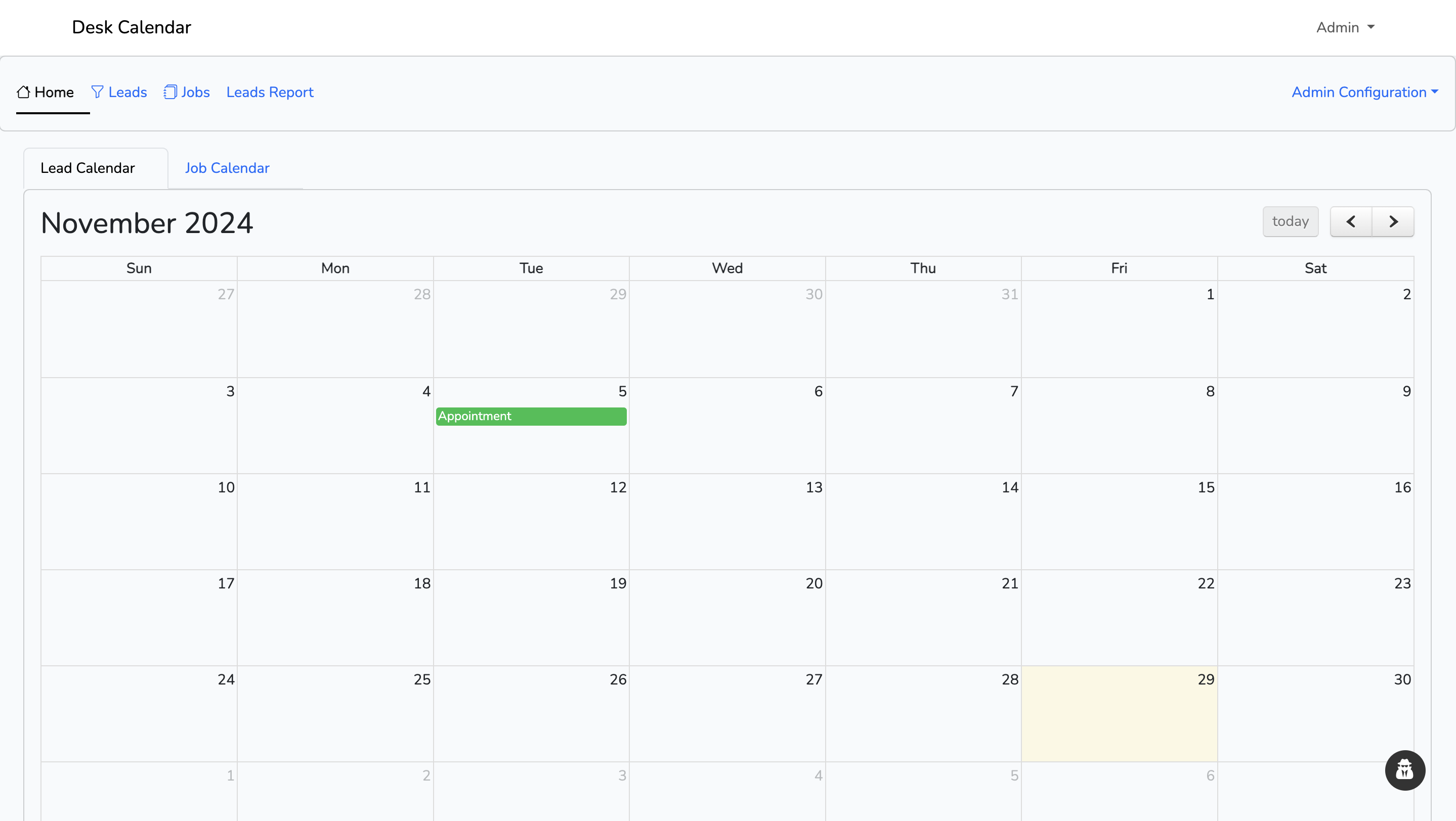 Desk Calender